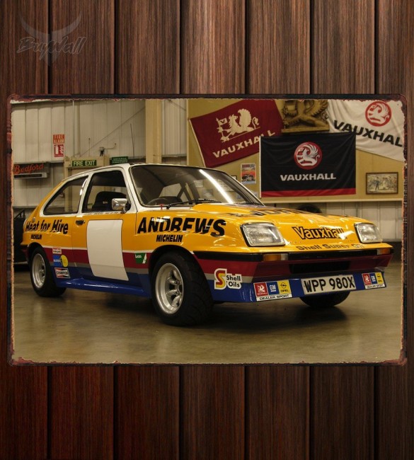 Металлическая табличка Vauxhall Chevette Rally Car Металлическая табличка Vauxhall Chevette Rally Car